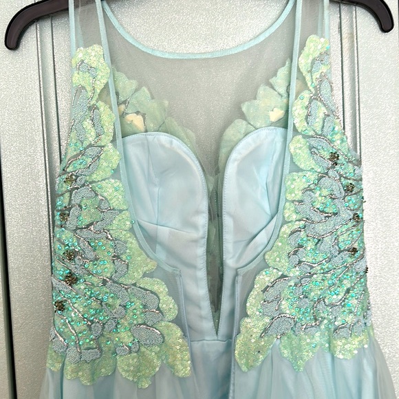 PBasix Black Label Teal Open Back Dress Size 2 (X-Small) - Picture 6 of 10